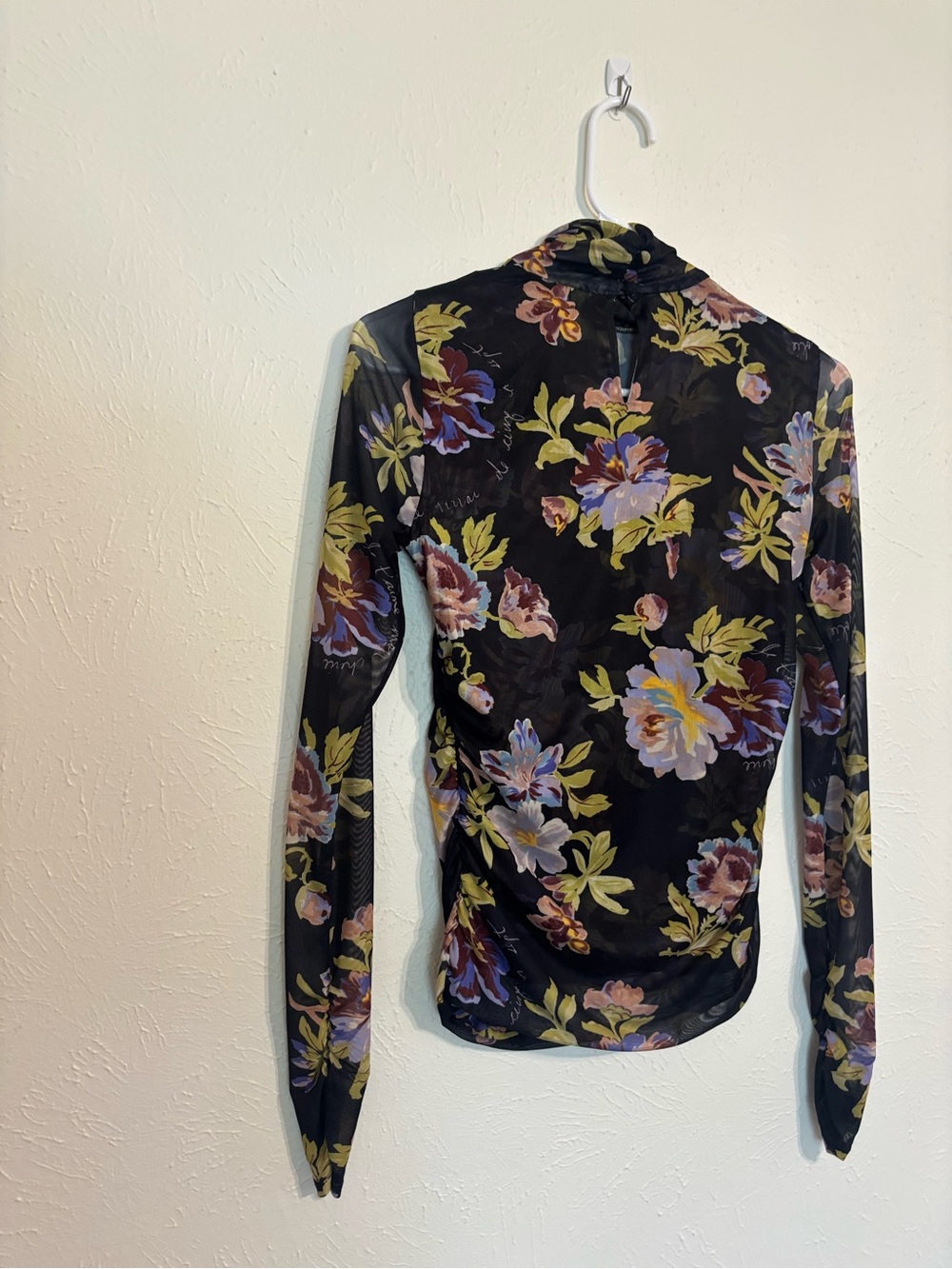 Bridgette Floral Print Long Sleeve Turtleneck Top XS - Picture 8 of 8